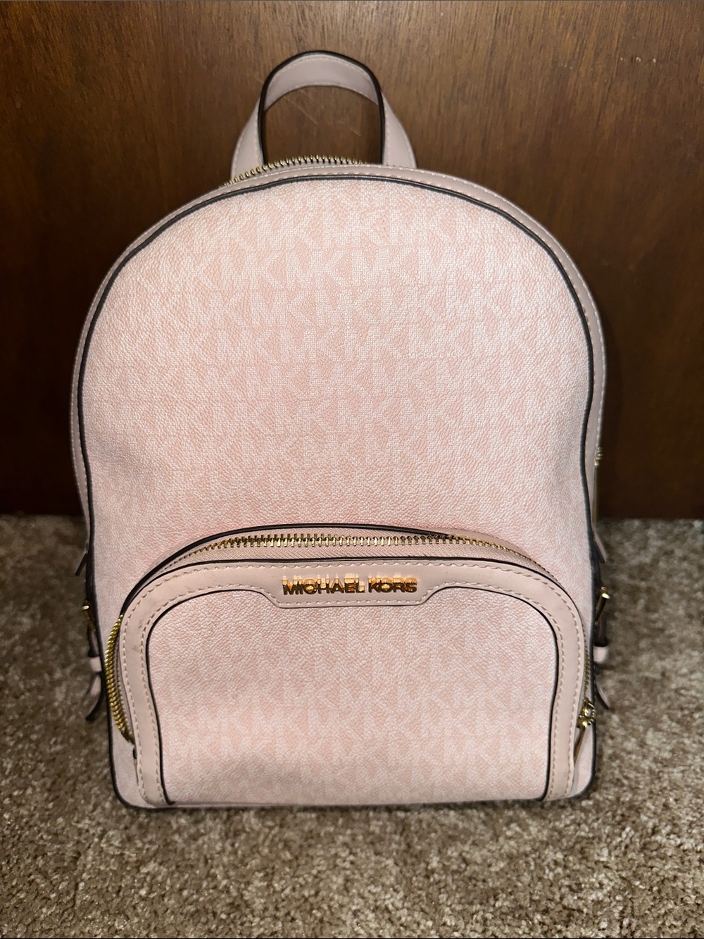 Michael Kors Blush Pink Monogram Mini Backpack